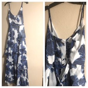 Elegant Long V - Neck Maxi Dress